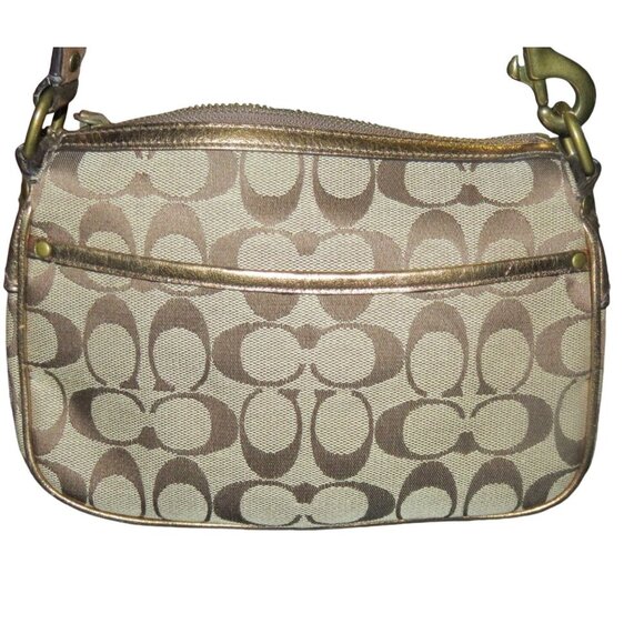 Coach 2004 Special Edition Signature C Khaki Bronze Canvas Suede & Leather Buckl - Picture 2 of 15